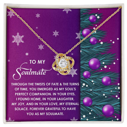 Gift for Soulmate - Perfect Companion - Love Knot Pendant Necklace - Mallard Moon Gift Shop