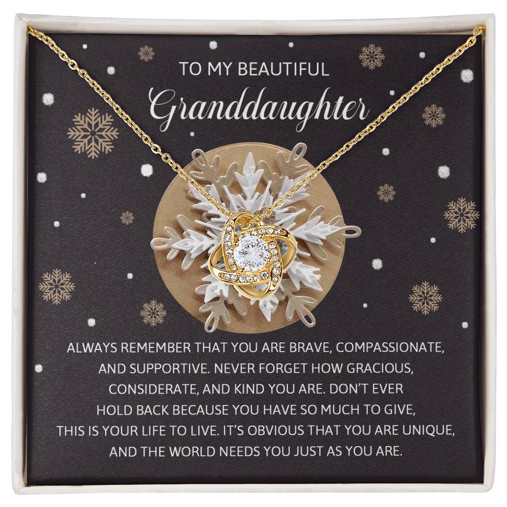 Gift for Granddaughter - As You Are - Love Knot Pendant Necklace - Mallard Moon Gift Shop