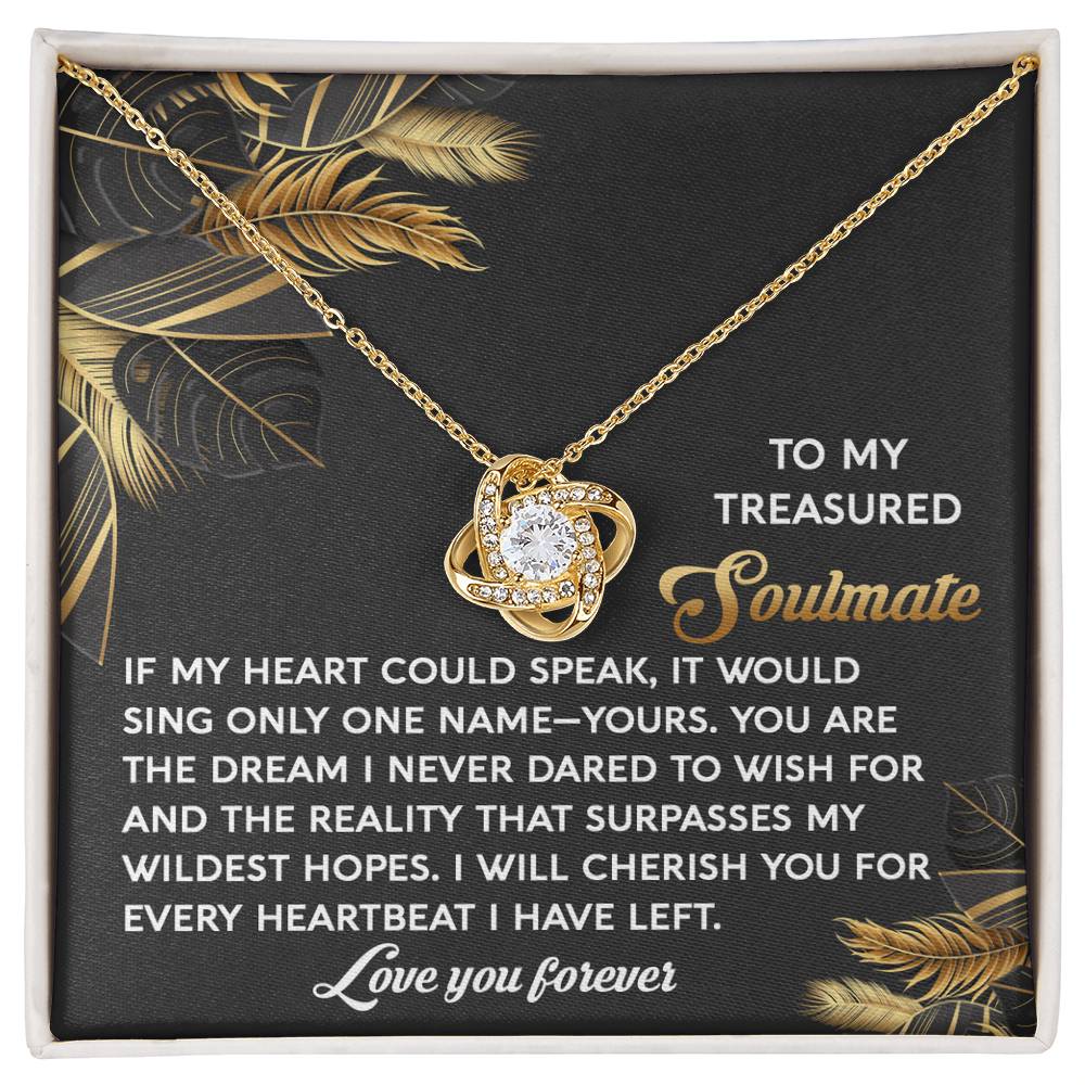 Romantic Anniversary, Valentine's Day Gift for Soulmate, Wife, Girlfriend - Wildest Hopes- Love Knot Pendant Necklace - Mallard Moon Gift Shop