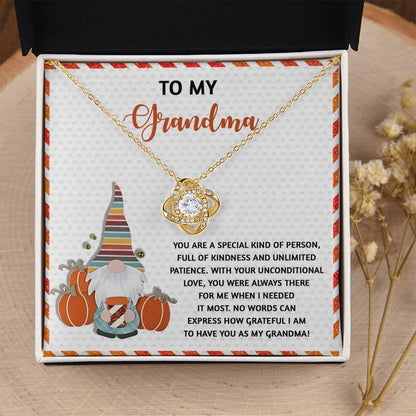 Gift for Grandma - Needed It Most - Love Knot Pendant Necklace - Mallard Moon Gift Shop