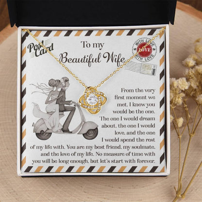 Wife Wedding Gift I Knew You Would-Be The One Love Knot Pendant Necklace - Mallard Moon Gift Shop