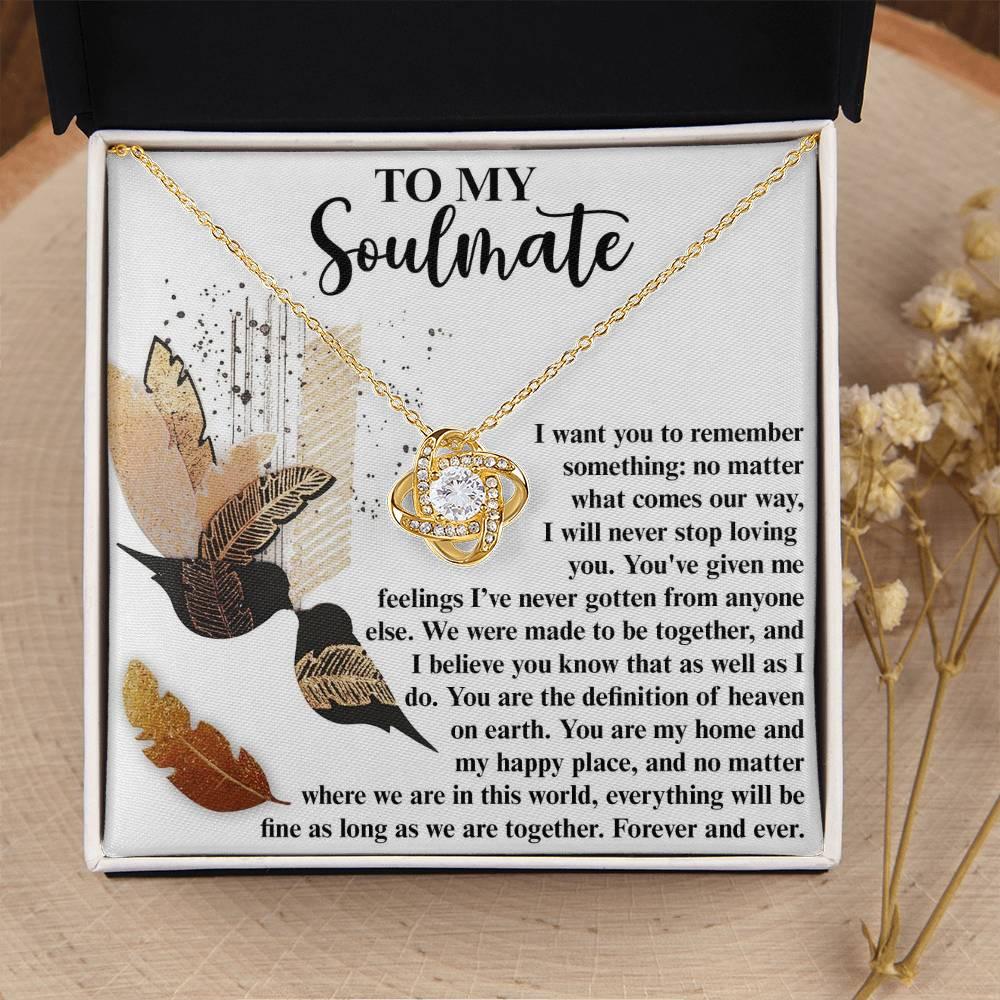 Gift for Soulmate - Given Me Feelings - Love Knot Pendant Necklace - Mallard Moon Gift Shop