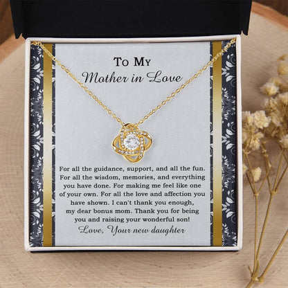 Mother-in-law Wedding Day Gift - One Of Your Own - Love Knot Pendant Necklace - Mallard Moon Gift Shop