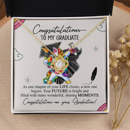 Daughter Graduation Pendant Necklace Gift Congratulations to my Graduate Your Future is Bright - Mallard Moon Gift Shop