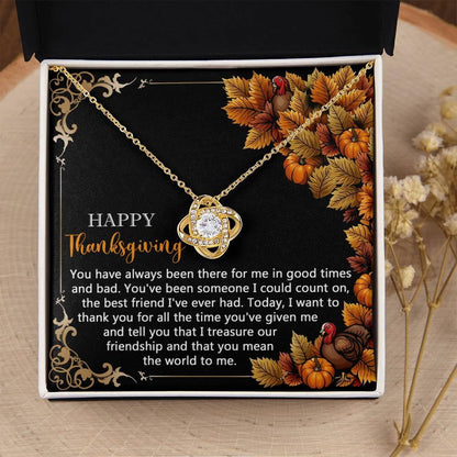 Gift for Thanksgiving - Count On - Love Knot Pendant Necklace - Mallard Moon Gift Shop