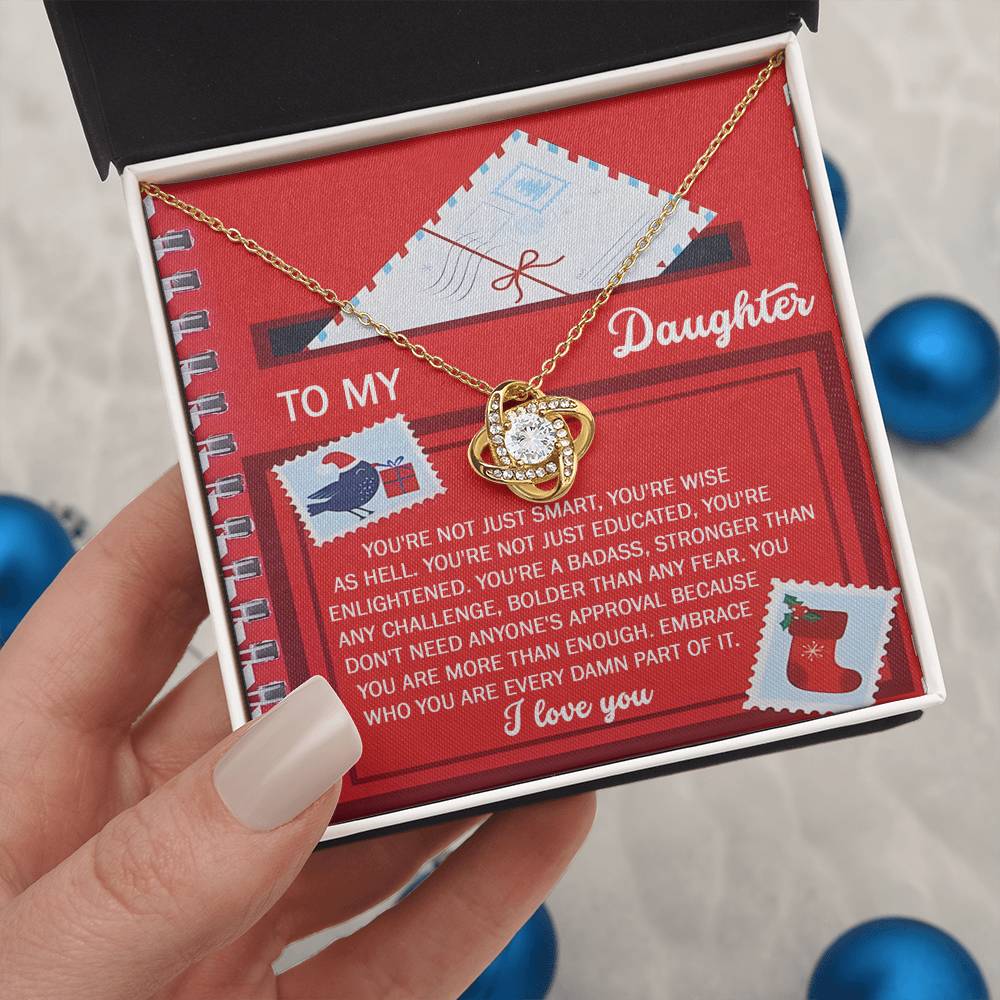 Gift for Daughter - Part Of It - Love Knot Pendant Necklace - Mallard Moon Gift Shop