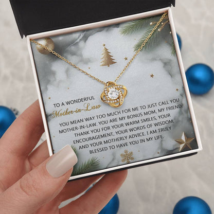 Gift for Mother-in-Law - Motherly Advice - Love Knot Pendant Necklace - Mallard Moon Gift Shop