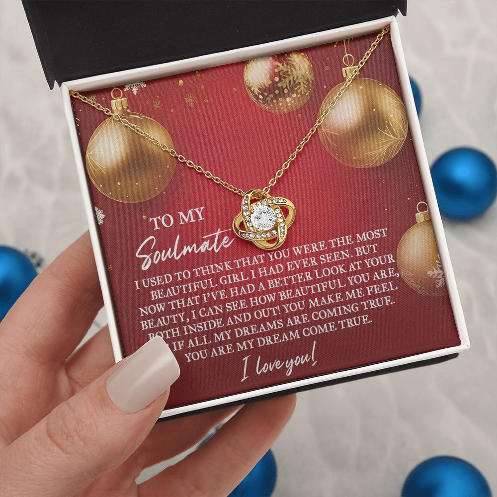 Gift for Soulmate - Your Beauty - Love Knot Pendant Necklace - Mallard Moon Gift Shop