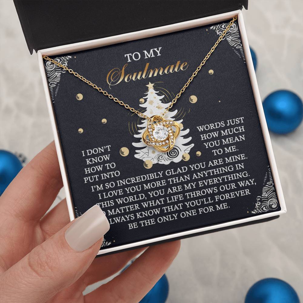 Gift for Soulmate - One For Me - Love Knot Pendant Necklace - Mallard Moon Gift Shop