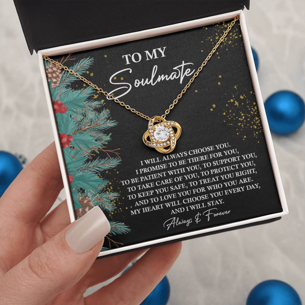 Gift for Soulmate - Treat You Right - Love Knot Pendant Necklace - Mallard Moon Gift Shop