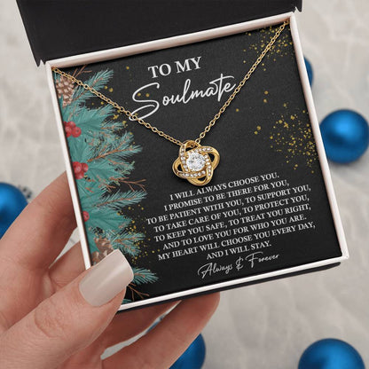 Gift for Soulmate - Treat You Right - Love Knot Pendant Necklace - Mallard Moon Gift Shop