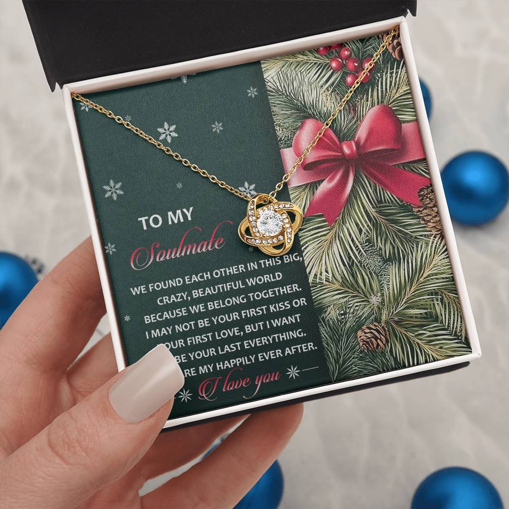 Gift for Soulmate - Beautiful World - Love Knot Pendant Necklace - Mallard Moon Gift Shop