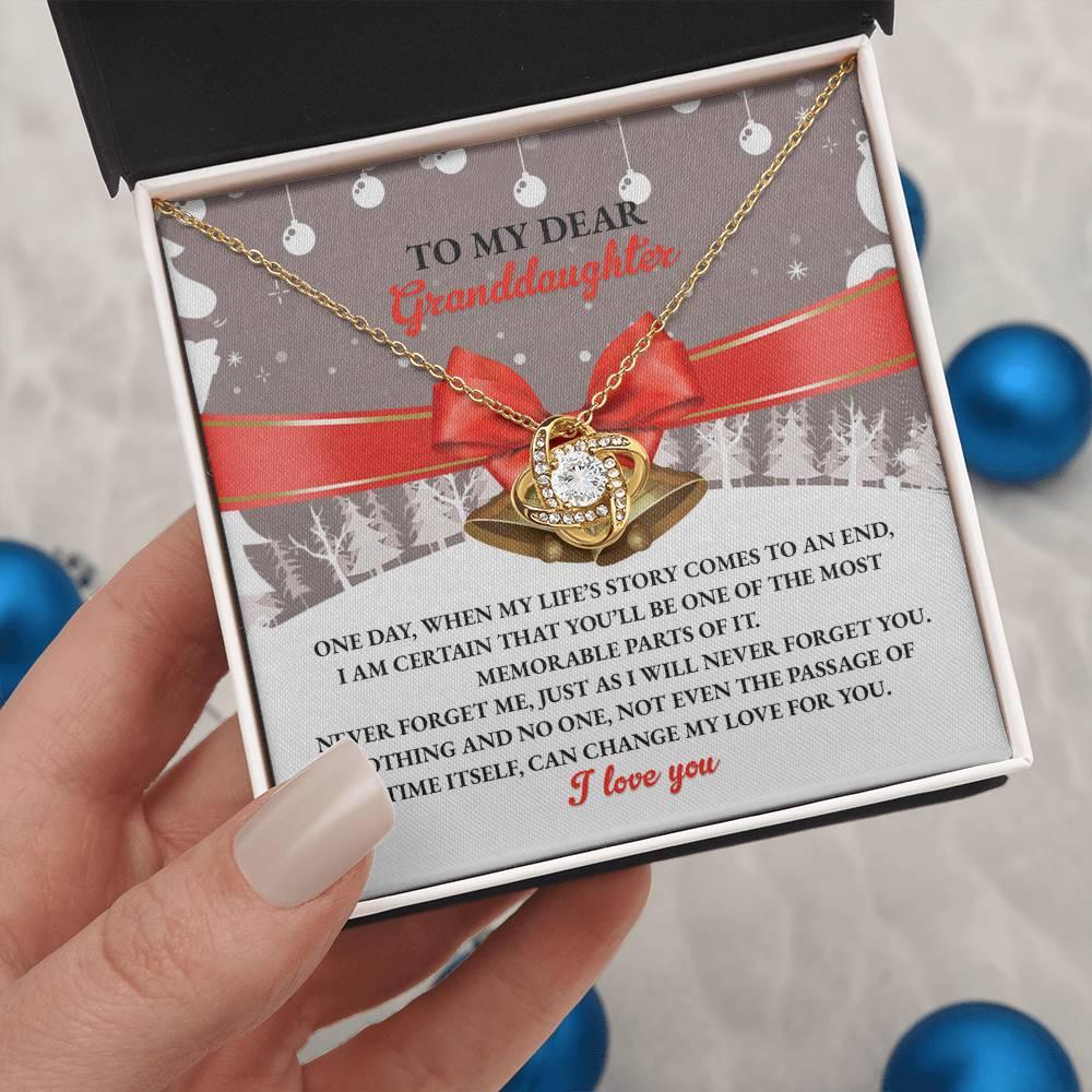 Gift for Granddaughter - Memorable Parts Daughter - Love Knot Pendant Necklace - Mallard Moon Gift Shop