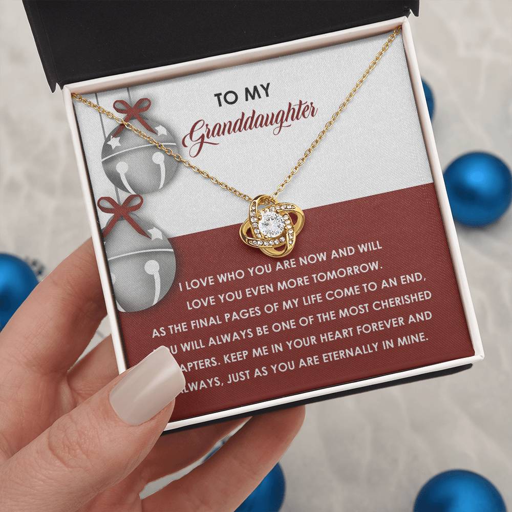 Gift for Granddaughter - To An End - Love Knot Pendant Necklace - Mallard Moon Gift Shop