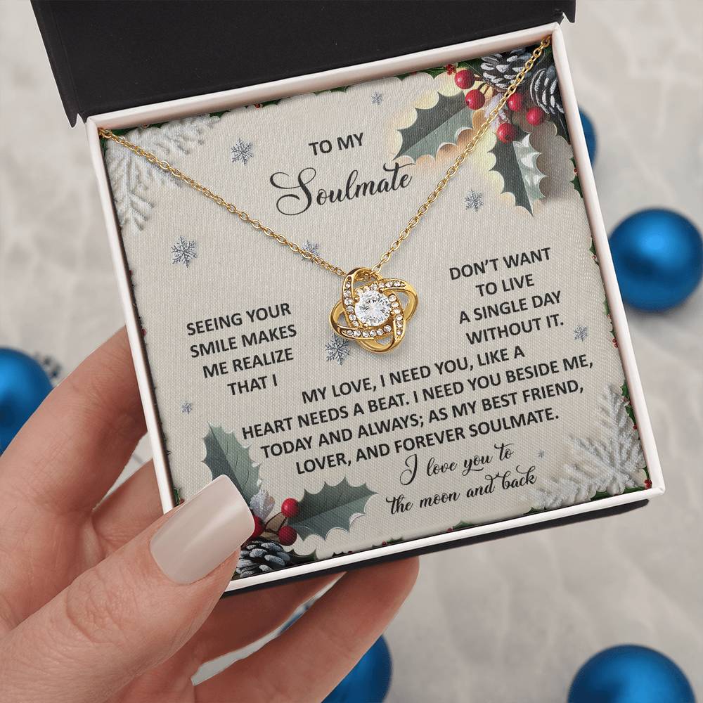 Gift for Soulmate - Forever Soulmate - Love Knot Pendant Necklace - Mallard Moon Gift Shop