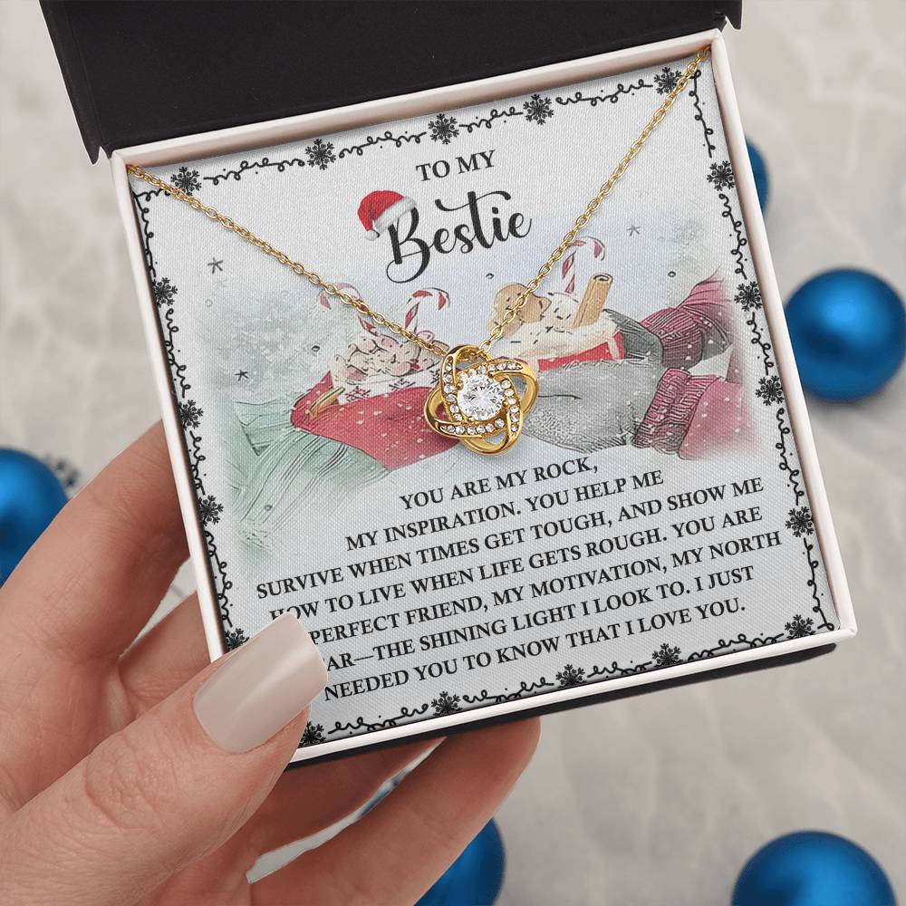 Gift for Bestie - My North Star - Love Knot Pendant Necklace - Mallard Moon Gift Shop