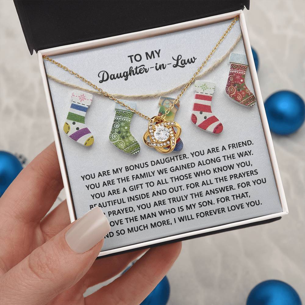 Gift for Daughter-in-Law - A Gift - Love Knot Pendant Necklace - Mallard Moon Gift Shop