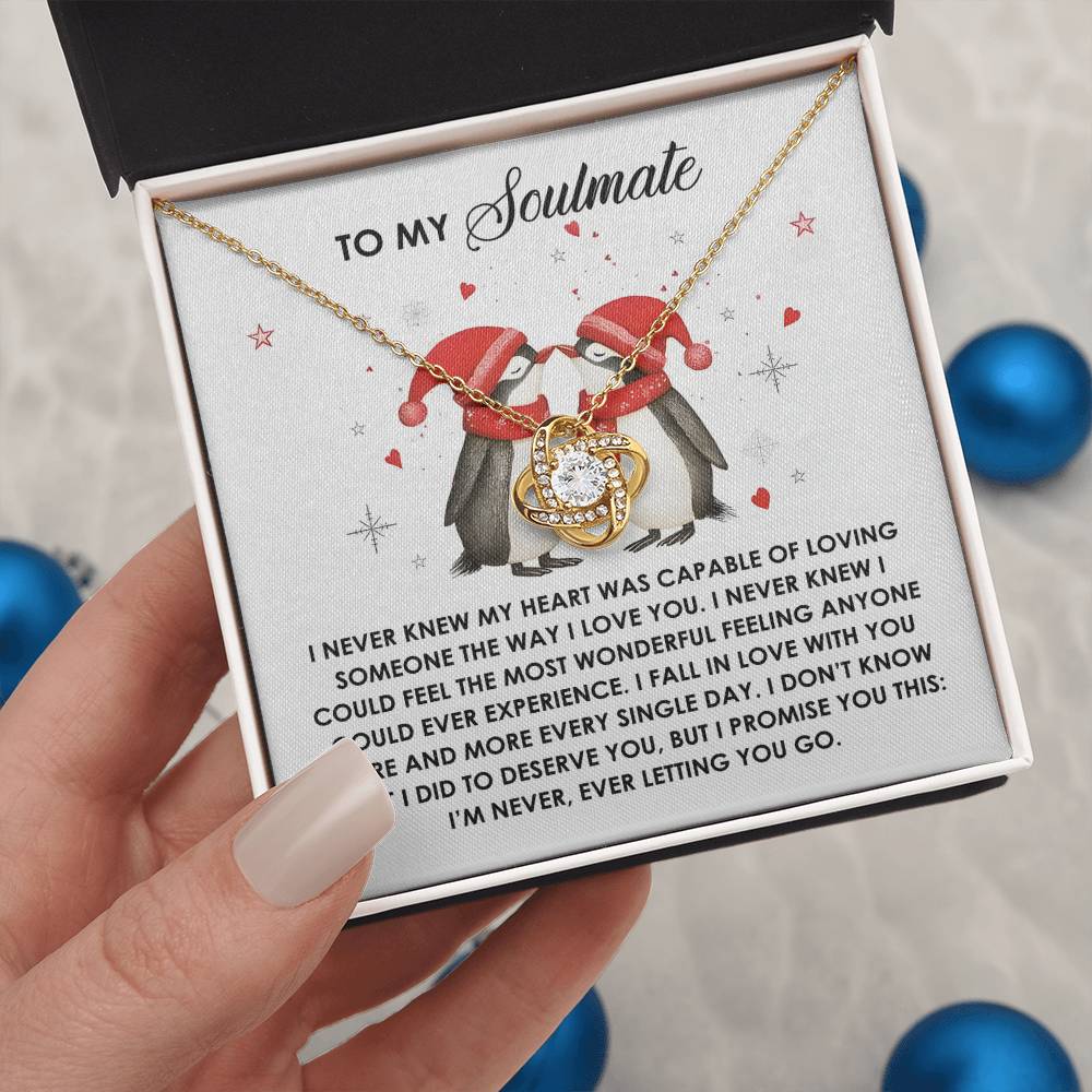 Gift for Soulmate - To Deserve You - Love Knot Pendant Necklace - Mallard Moon Gift Shop