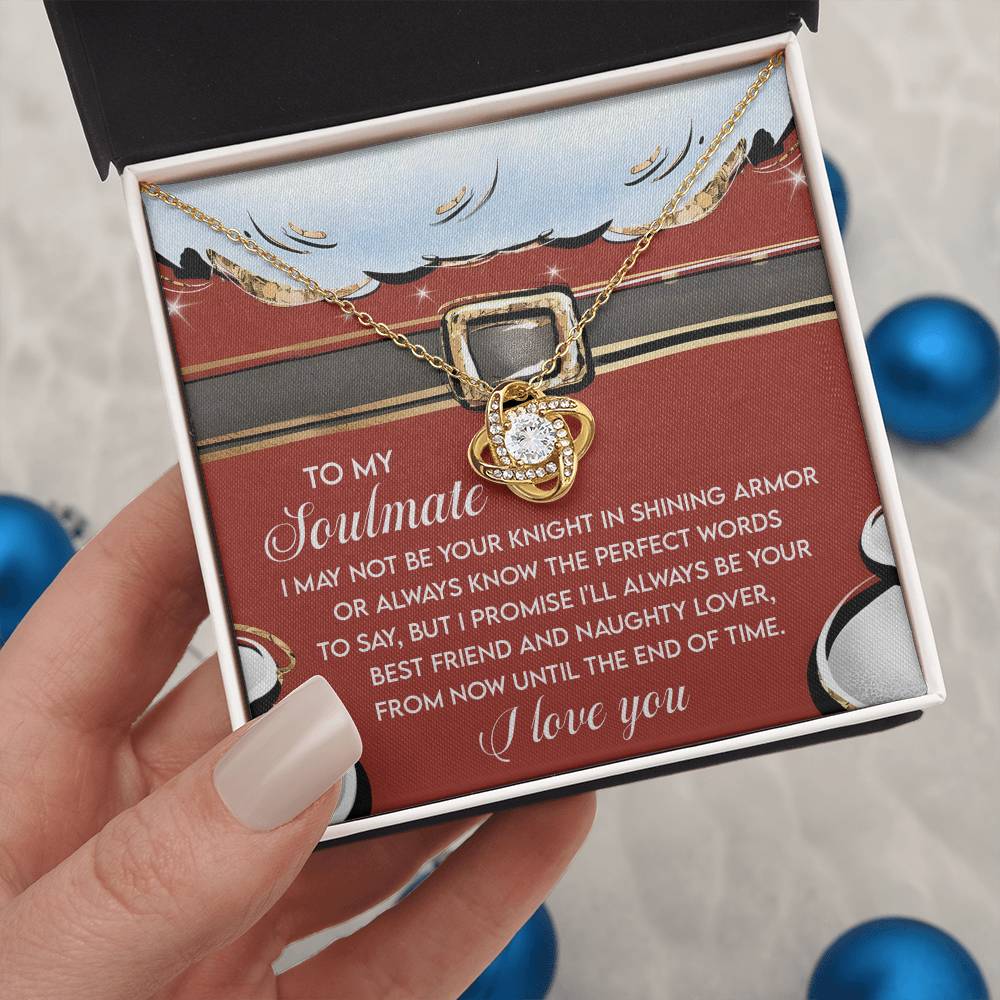 Gift for Soulmate - Naughty Lover - Love Knot Pendant Necklace - Mallard Moon Gift Shop