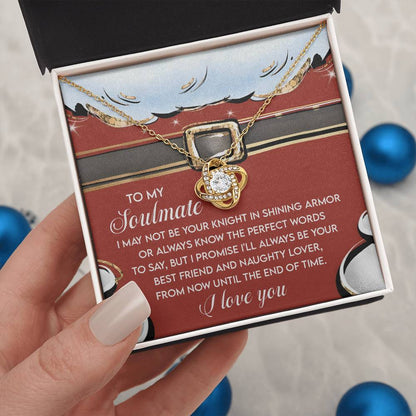 Gift for Soulmate - Naughty Lover - Love Knot Pendant Necklace - Mallard Moon Gift Shop