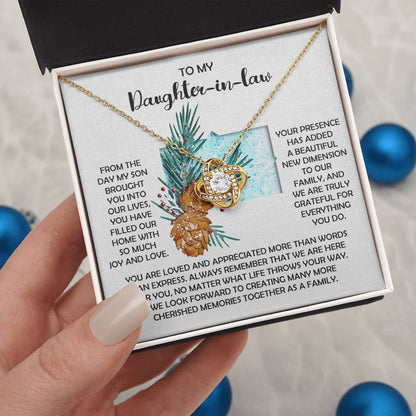 Gift for Daughter-in-Law - Here For You - Love Knot Pendant Necklace - Mallard Moon Gift Shop