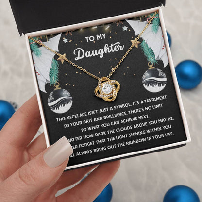 Gift for Daughter - The Rainbow - Love Knot Pendant Necklace - Mallard Moon Gift Shop