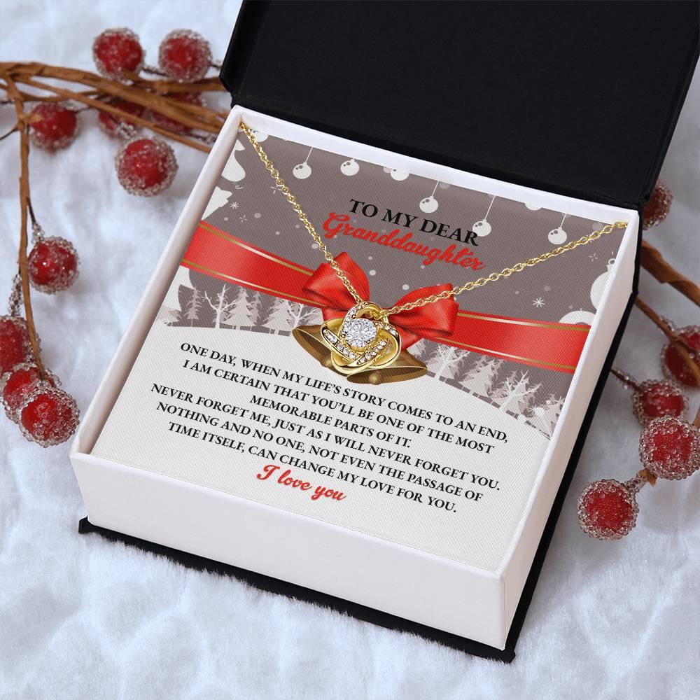 Gift for Granddaughter - Memorable Parts Daughter - Love Knot Pendant Necklace - Mallard Moon Gift Shop