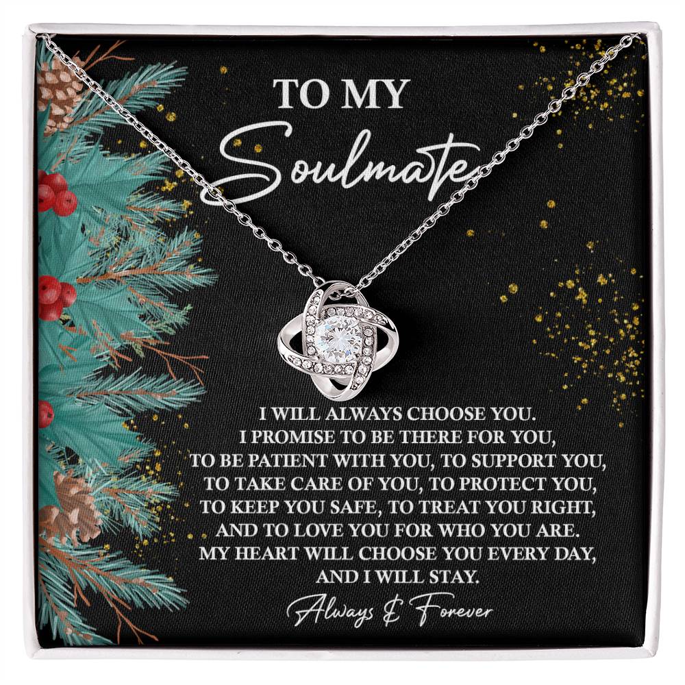 Gift for Soulmate - Treat You Right - Love Knot Pendant Necklace - Mallard Moon Gift Shop