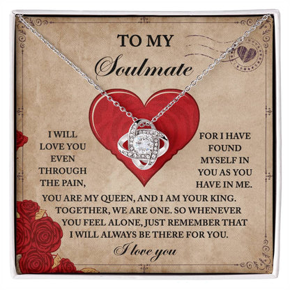 To My Soulmate - Love Knot Necklace – A Symbol of Eternal Unity and Devotion - Mallard Moon Gift Shop