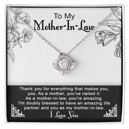 To My Mother-in-Law You Nailed It as a Mother Pendant Necklace - Mallard Moon Gift Shop