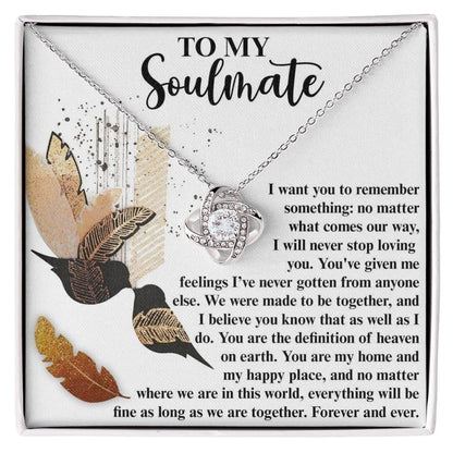 Gift for Soulmate - Given Me Feelings - Love Knot Pendant Necklace - Mallard Moon Gift Shop