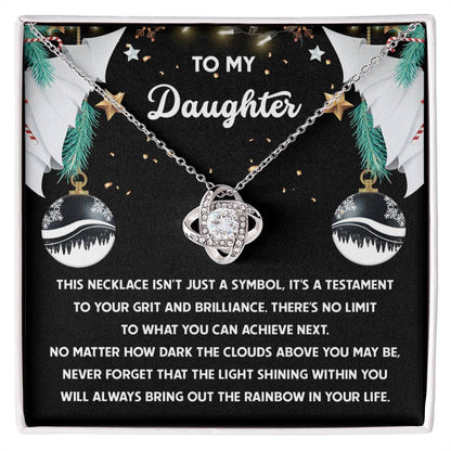 Gift for Daughter - The Rainbow - Love Knot Pendant Necklace - Mallard Moon Gift Shop