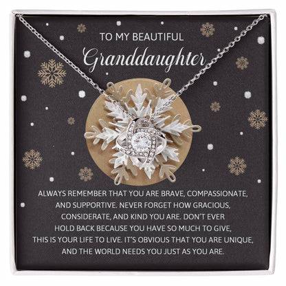 Gift for Granddaughter - As You Are - Love Knot Pendant Necklace - Mallard Moon Gift Shop