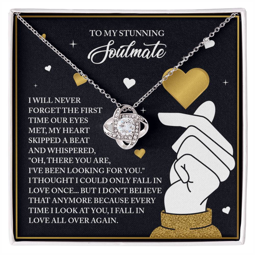 Gift for Soulmate - Look At You - Love Knot Pendant Necklace - A Romantic Valentine’s Day Gift That Celebrates Falling in Love Again and Again - Mallard Moon Gift Shop