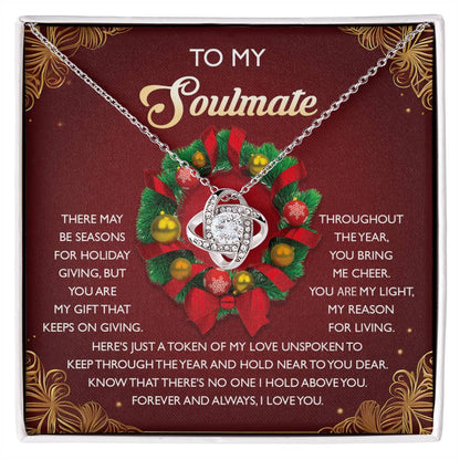 Gift for Soulmate - Bring Me Cheer - Love Knot Pendant Necklace - Mallard Moon Gift Shop