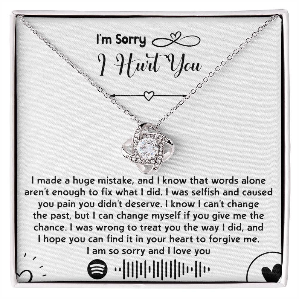 Apology Gift for Girlfriend, Wife, Soulmate - Sorry, You Didn't Deserve - Love Knot Pendant Necklace - Mallard Moon Gift Shop