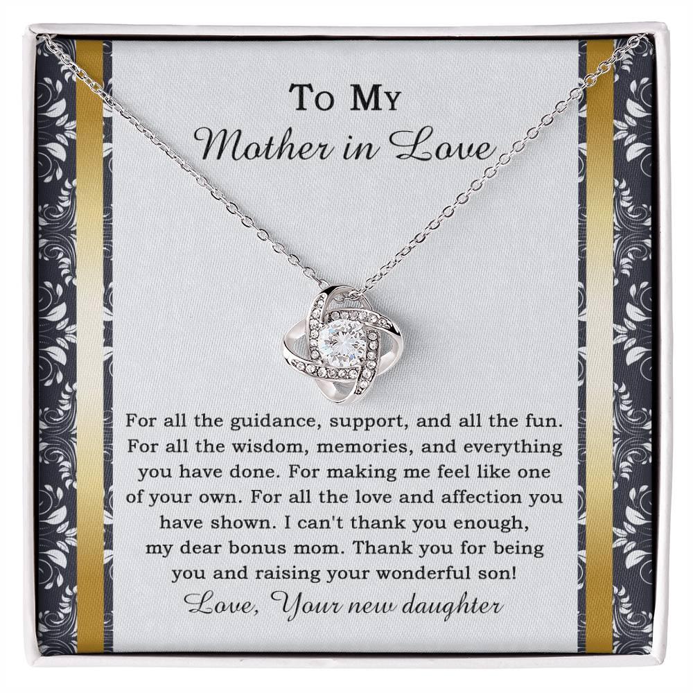 Mother-in-law Wedding Day Gift - One Of Your Own - Love Knot Pendant Necklace - Mallard Moon Gift Shop