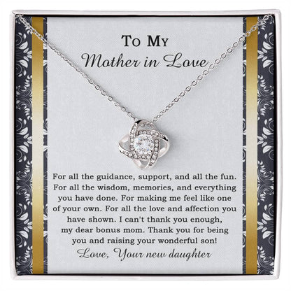 Mother-in-law Wedding Day Gift - One Of Your Own - Love Knot Pendant Necklace - Mallard Moon Gift Shop