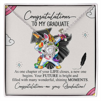 Daughter Graduation Pendant Necklace Gift Congratulations to my Graduate Your Future is Bright - Mallard Moon Gift Shop