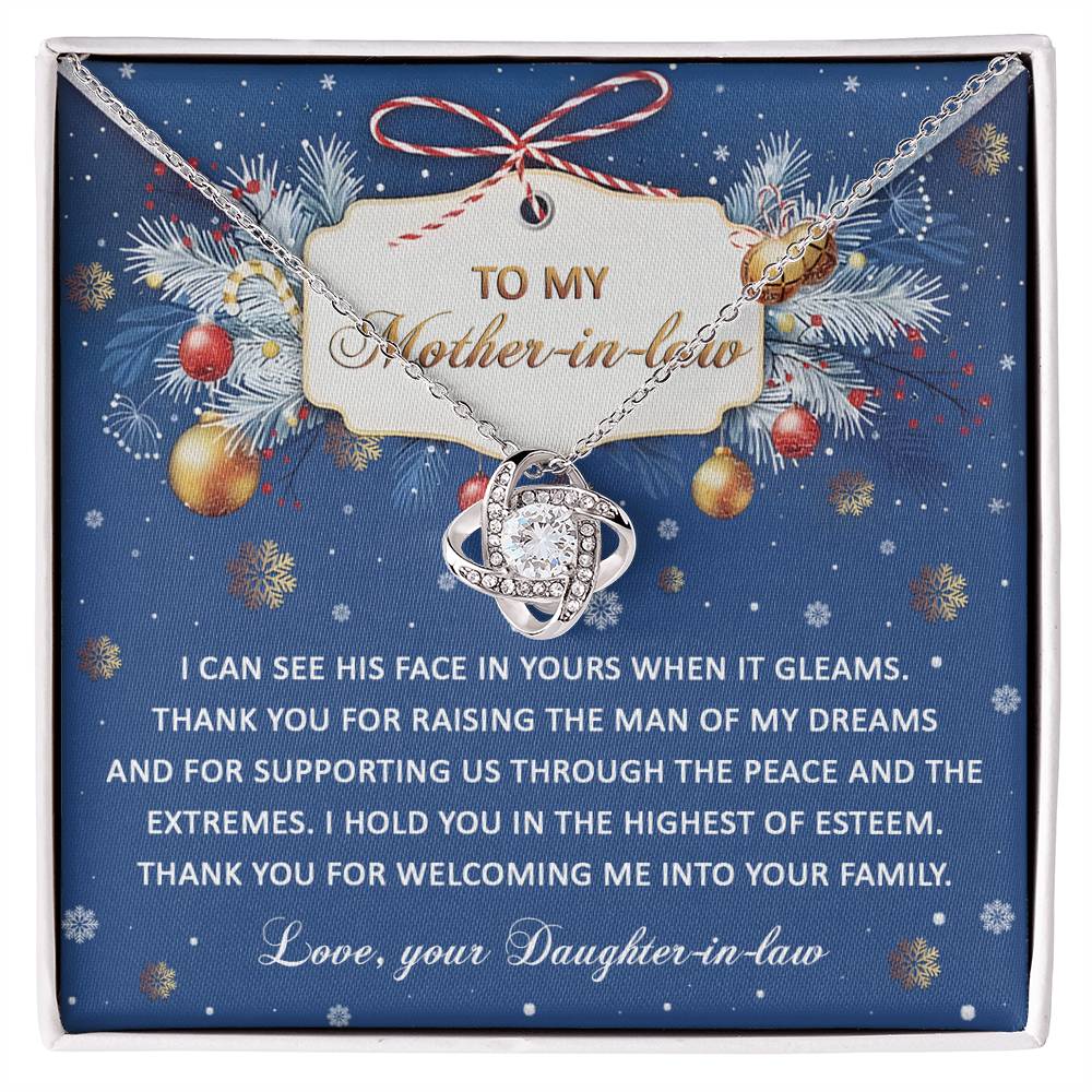 Gift for Mother-in-law - I Hold You - Love Knot Pendant Necklace - Mallard Moon Gift Shop