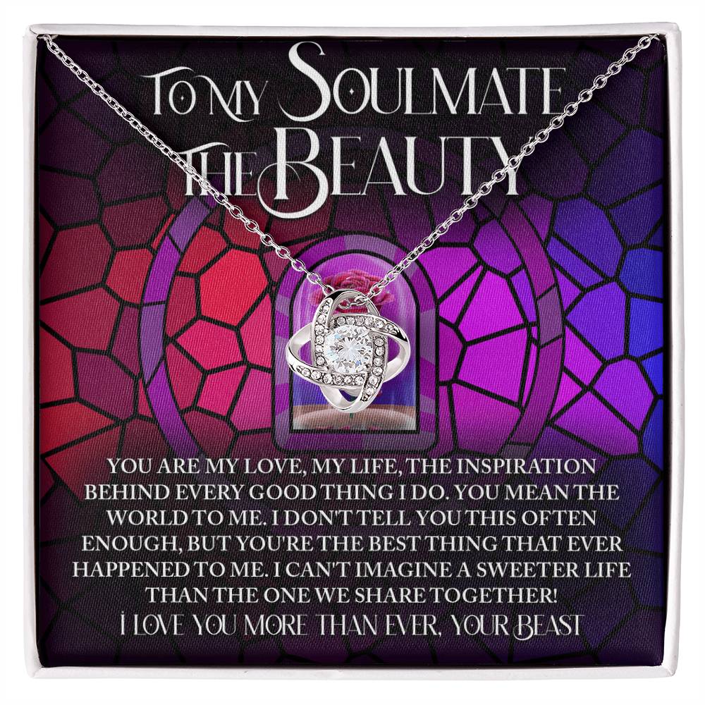 To My Soulmate: The Beauty - Love Knot Necklace – A Romantic Gift Inspired by Timeless Love and Devotion - Mallard Moon Gift Shop