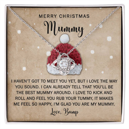 Gift for Mummy - Rub Your Tummy - Love Knot Pendant Necklace - Mallard Moon Gift Shop