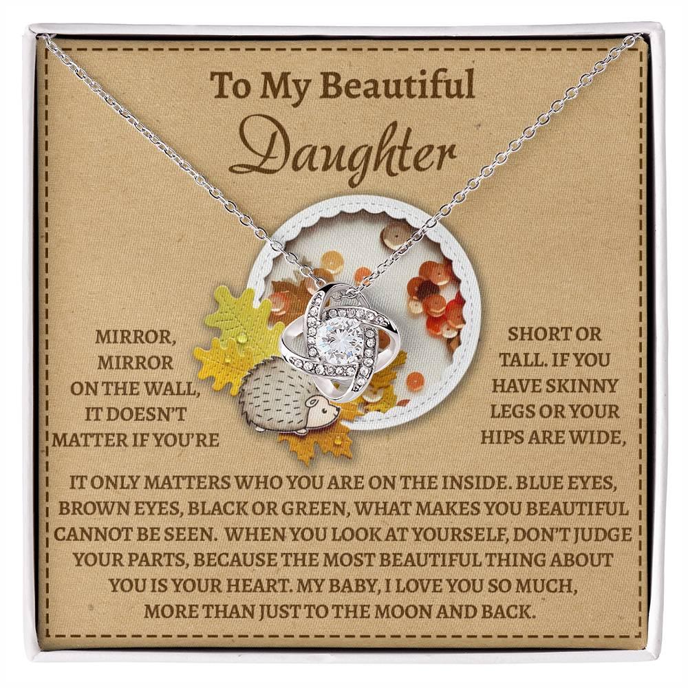 Gift for Daughter - On The Wall - Love Knot Pendant Necklace - Mallard Moon Gift Shop