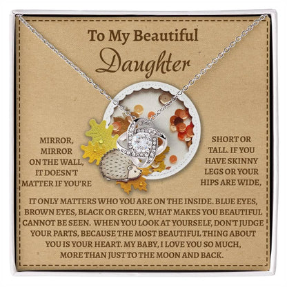 Gift for Daughter - On The Wall - Love Knot Pendant Necklace - Mallard Moon Gift Shop