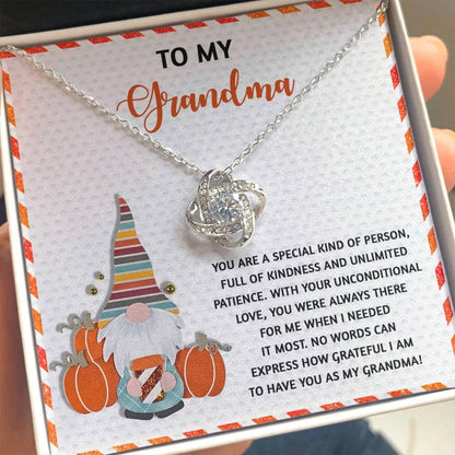 Gift for Grandma - Needed It Most - Love Knot Pendant Necklace - Mallard Moon Gift Shop