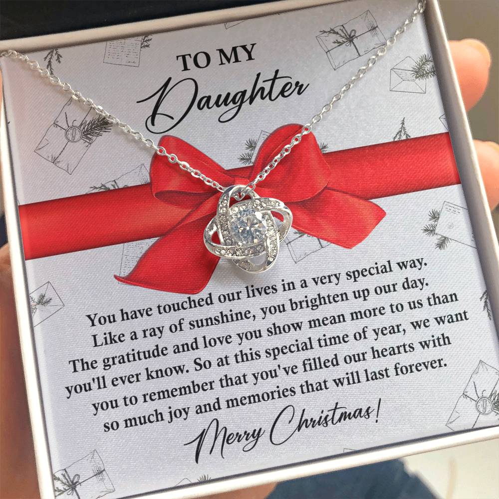 Gift for Daughter - Special Way - Love Knot Pendant Necklace - Mallard Moon Gift Shop