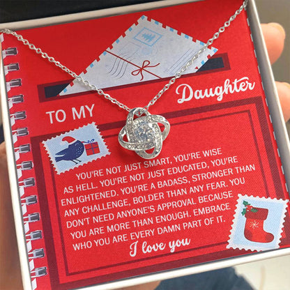 Gift for Daughter - Part Of It - Love Knot Pendant Necklace - Mallard Moon Gift Shop