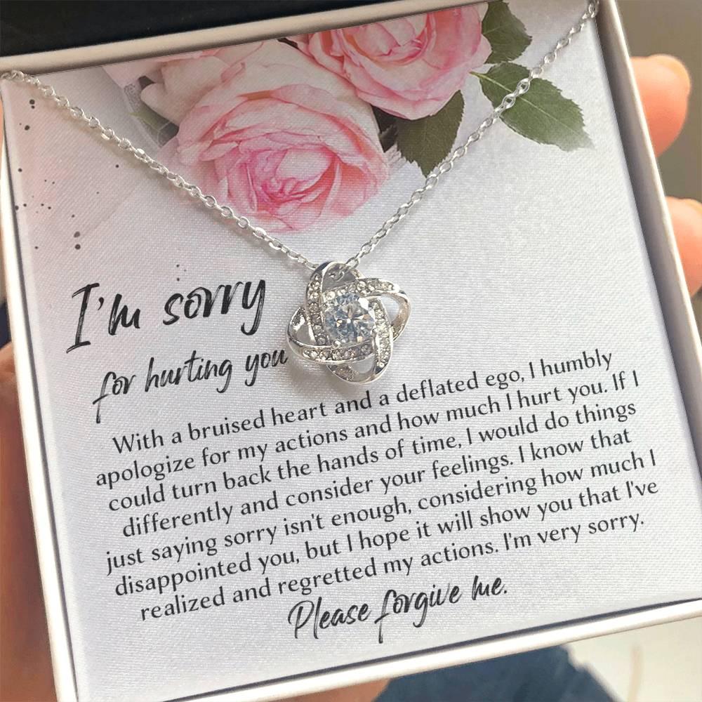 Apology Gift - Sorry, Regretted My Actions - Love Knot Pendant Necklace - Mallard Moon Gift Shop