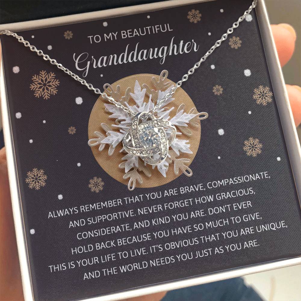 Gift for Granddaughter - As You Are - Love Knot Pendant Necklace - Mallard Moon Gift Shop