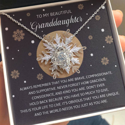 Gift for Granddaughter - As You Are - Love Knot Pendant Necklace - Mallard Moon Gift Shop